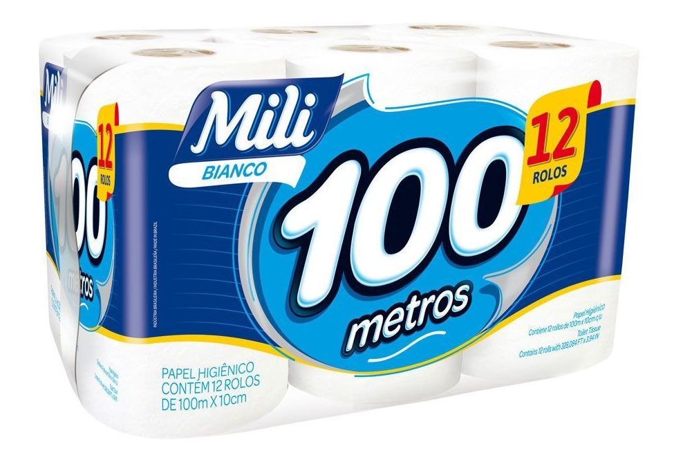 Papel Higienico Mili  12 Rollos De 100 Mts