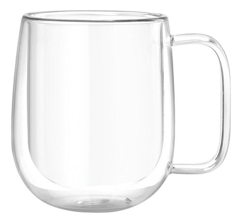 Vasos Grandes De Pared Doble Con Asa, Tazas De Vidrio Con