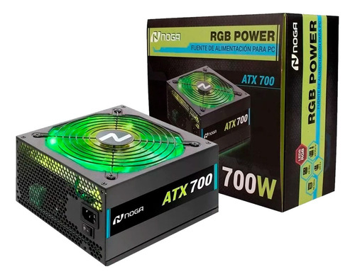 Fuente de alimentación para PC Noga RGB Power ATX-700 RGB 700W negra 200V - 240V
