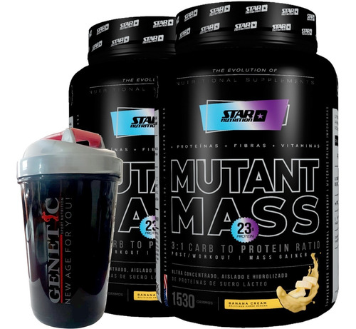 Rápido Ganador De Peso Gainer Mutant Mass 3k Vaso Shaker 