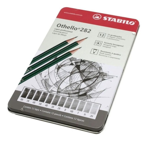 Lápis Para Desenho Técnico Stabilo Othello - 12 Graduações