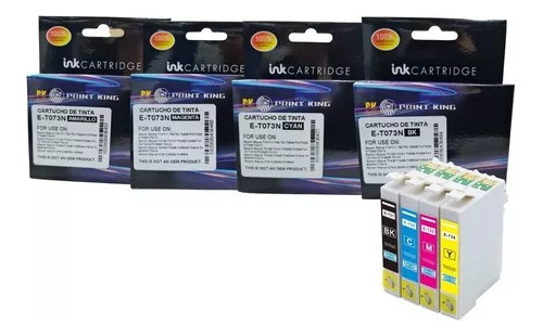 Pack 4 Cartuchos Genéricos Para Epson Cx3700 C92 Tx200 Tx400