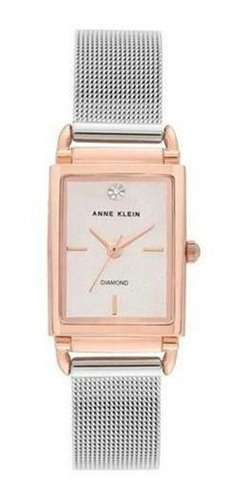 Reloj Mujer Anne Klein Ak-3037svrt Rose Oro Rectangular Diam