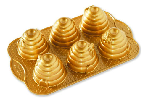 Nordic Ware Beehive Cakelets Pan One Gold