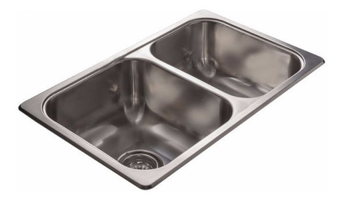 Bacha Cocina Doble Apoyar Johnson R 63/18 F + Griferia 