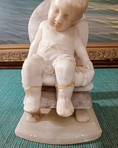 Antigua Escultura De Alabastro (Usado)