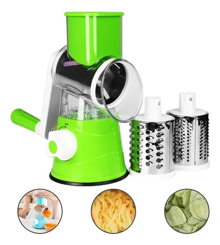 comprar Ralador Fatiador Cortador De Legumes Manual 3 Em 1 Cozinha Cor Verde