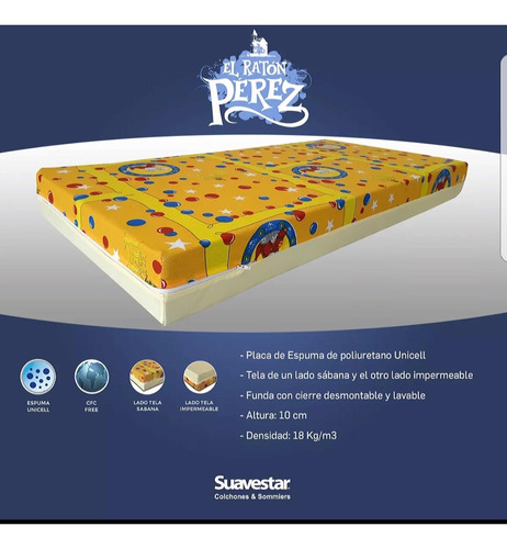 Colchon Infantil Suavestar 140x90 Impermeable Envío Gratis!