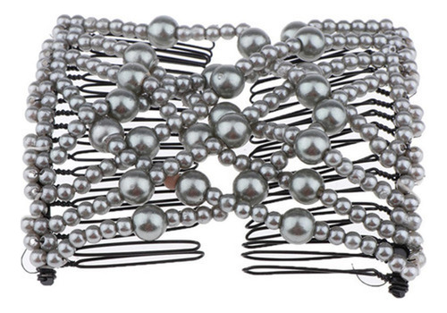 A Perlas Elásticas Mágicas Peinetas De Pelo Dobles Clips Bun