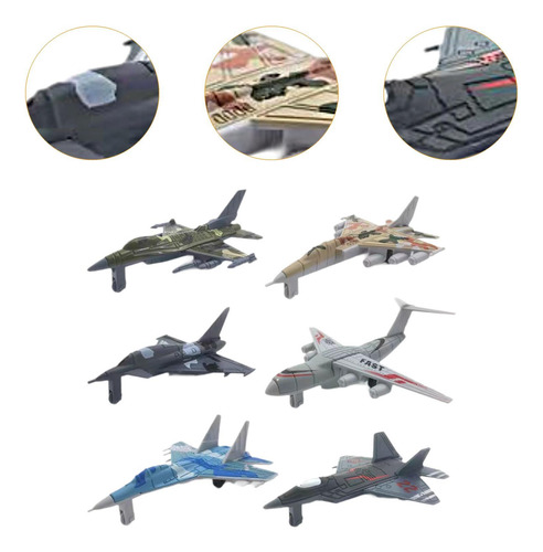 6 Piezas De Aviones De De Aleación, Simulación De