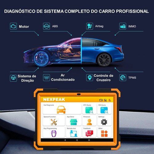 Scanner Automotivo Nexpeak K1 Obd2 Immo Abs Dpf Airbag Chave
