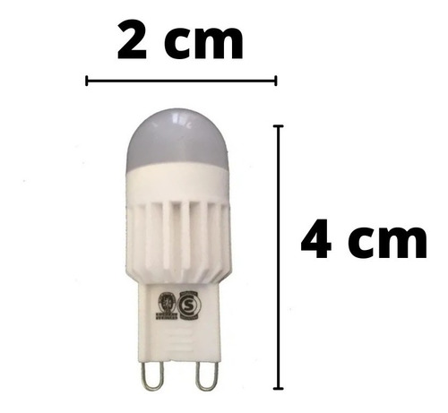 Imagen 2 de 10 de Iluminacion Lampara Bipin G9 Led 3.5w 220v Reemplazo Can