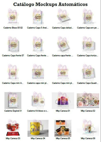 Mini Pacote Com 5 Mockups Automáticos Do Nosso Catálogo