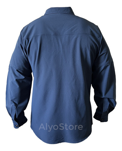 Imagen 2 de 6 de Camisa Hombre Outdoor Con Protecion Uv Trekking Ripstop