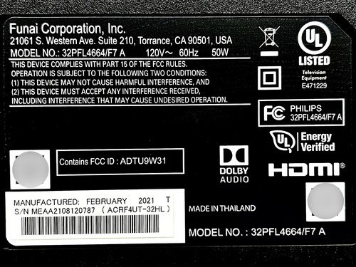 Tarjeta Madre Main Philips 32pfl4664/f7 A Baclf5g0201 1 (Usado)