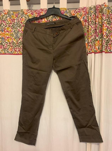 Pantalon De Vestir Zara Verde Militar Talle 40