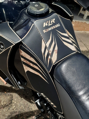 Imagen 4 de 8 de Calcomanias Klr 650 Carbono Y Textura Full Color Designpro