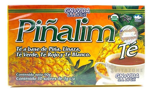 Imagen 6 de 10 de Piñaliim Té Original 30 Sobres Y Piñalife 30 Cápsulas