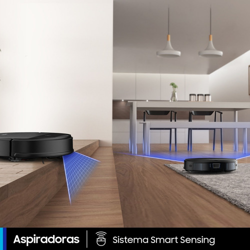 Aspiradora Robot Samsung Powerbot E 2 En 1 Inverter Wifi Color Negro