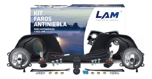 Kit Juego Par Faro Auxiliar Ford Ecosport 3 Negra 2014 2015