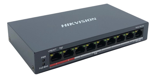 Switch Poe Hikvision 9 Puertos 8 Poe + 1uplink Potencia 58w