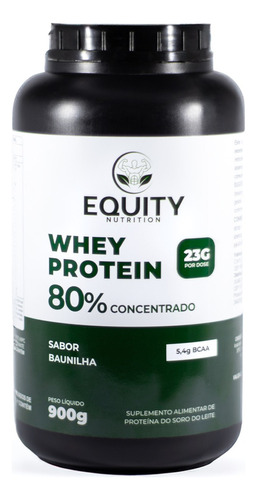 Whey Protein Wpc 80% Concentrado 900g Sabor Equity Nutrition Sabor Baunilha