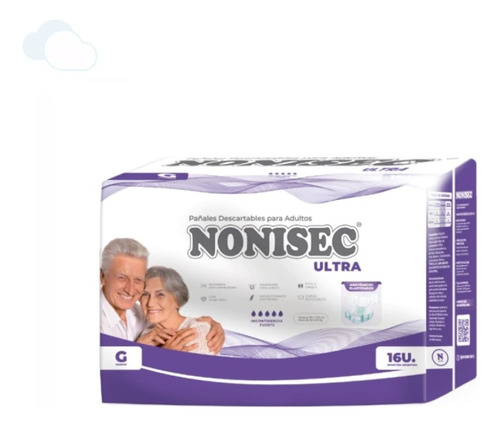 Pañales Nonisec Ultra Anatómico Grande X16 Unidades