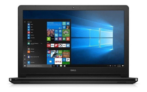 Notebook Dell Inspiron 5566 negra 15.6", Intel Core i3 7100U  6GB de RAM 1TB HDD, Intel HD Graphics 620 1366x768px Windows 10 Home