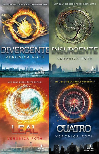 4 Libros De Saga Divergente Veronica Roth Español