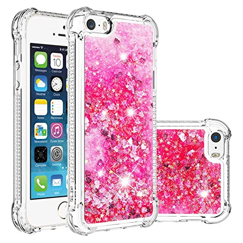 Funda Para iPhone 5 / iPhone 5s Love Rosa Silicon