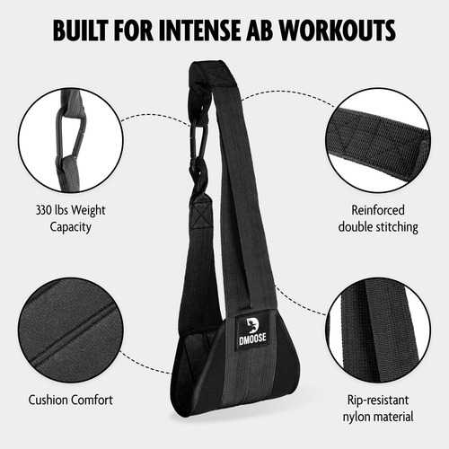 Correas Colgantes Dmoose Fitness Para Abdominales Modelo Gru Negro