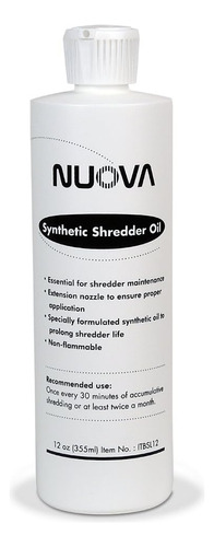 Synthetic Paper Shredder Oil, 12 Oz. Bottle With Flip T...