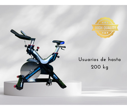 Bicicleta Fija Spinning Body Skull - Disco De Inercia De 20 Kg - Usuario 200 Kg - Entrenamiento Suave y Silencioso - Pedales Metalicos, Estructura Fuerte Y Robusta gym pro line