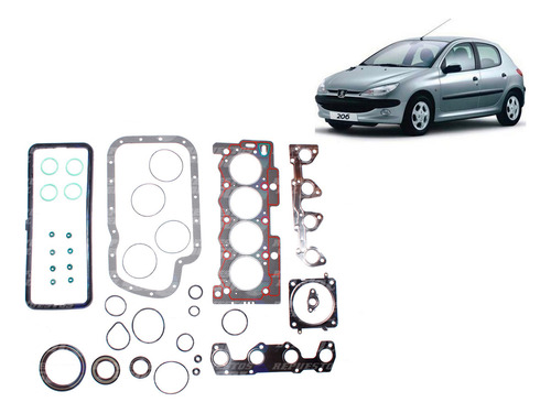 Kit Empaquetadura Motor Peugeot 206 1.4 Tu3jp 2004 2009