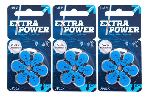 Pilha Auditiva Extra Power 675 - 18 Unidades