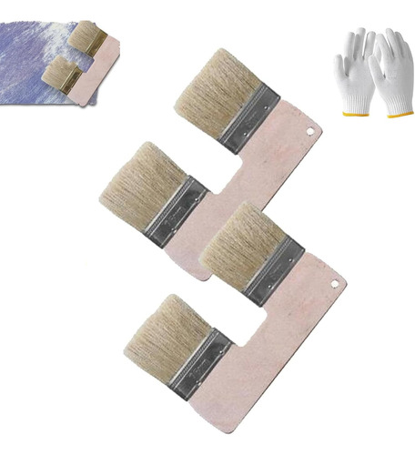 Brocha De Pintura Doble De 3 Pulgadas Con Cerdas Planas