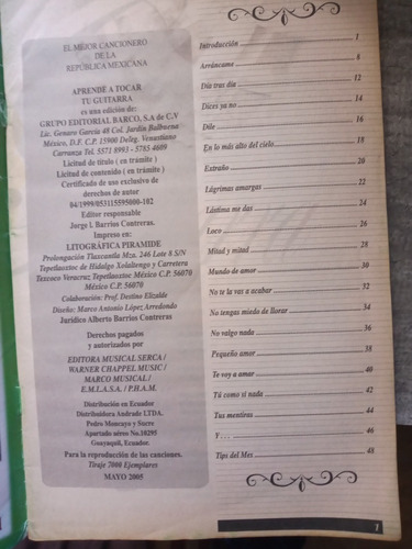 Grupo Pesado En Revista Aprende A Tocar Tu Guitarra Mayo2005 (Usado)