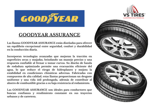 Llanta 175/65r14 86h Goodyear Assurance Maxlife Auto Pasaje