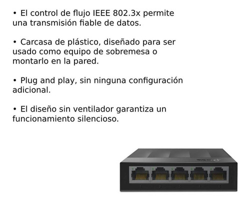 Imagen 6 de 7 de Switch TP-Link LS1005G serie LiteWave
