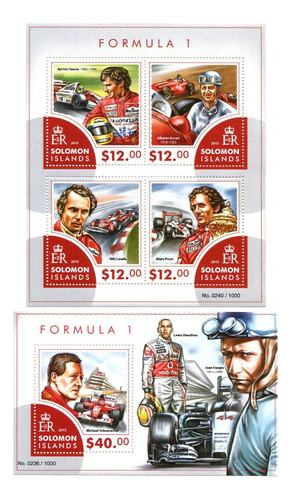 2015 Automovilismo- Formula 1- Isla Salomon (bloques) Mint