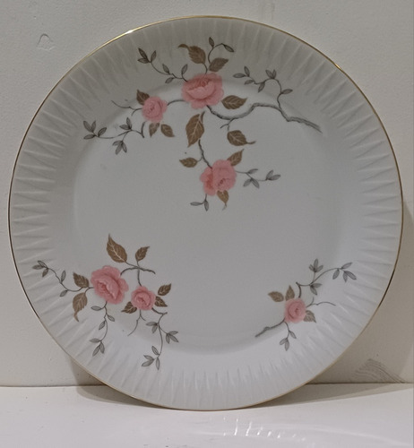 Juego De 6 Platos Playos De Porcelana Tsuji Rosas