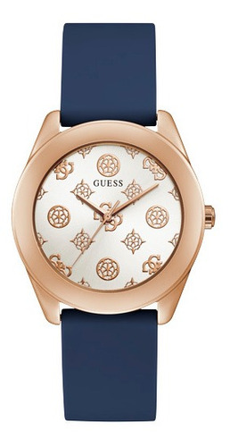 Reloj Guess Mujer Gw0107l4 Acero  Dorado Silicona