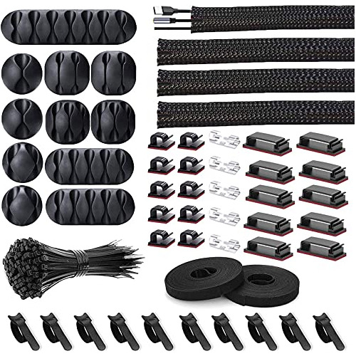 Kit Organizador De Gestion De Cables De 152 Piezas, 4 Mangui