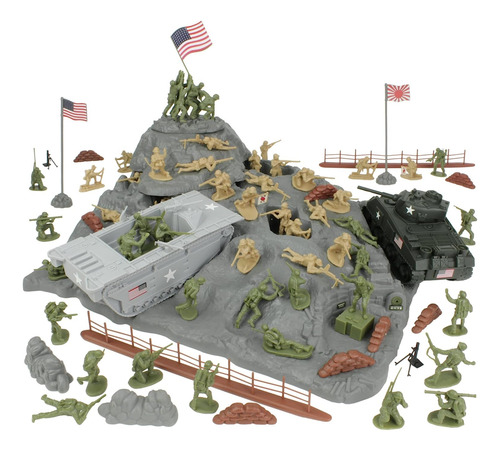 Bmc Ww2 Iwo Jima Plastic Army Men - Isla, Tanks Soldados 72