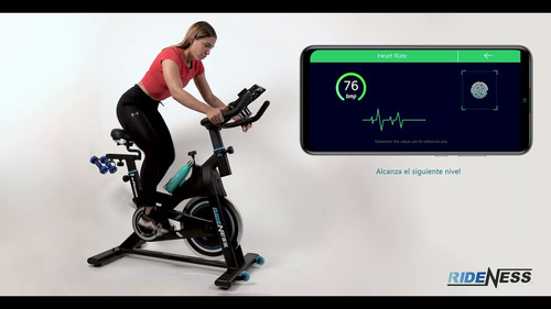 Bicicleta Estática Spinning 13kg, Conectividad Bluetooth App