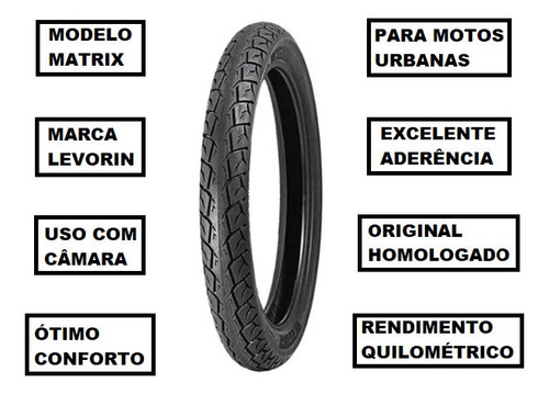 Pneu Levorin Dianteiro 60/100-17 Matrix Honda Pop 110 I