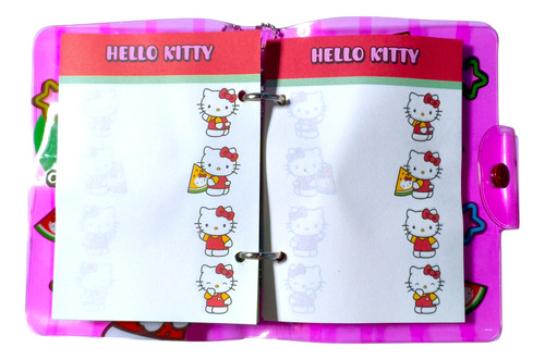Libreta De Notas Hello Kitty, Con Hojas Decoradas