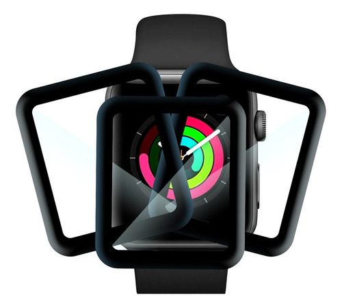 3x2 Mica Cristal Templado Curva Para Apple Watch De 40mm Diámetro 40 Mm