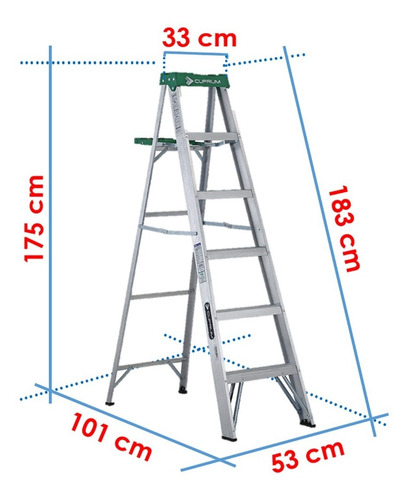 Escalera de aluminio tijera Cuprum C-2213-06