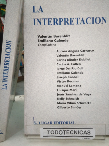 La Interpretacion - Barenblit Y Galemde  -LG